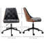 Chaise de bureau, chaise de bureau en similicuir avec hauteur réglable, noir