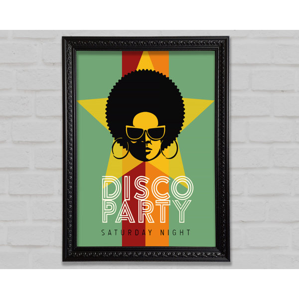 Disco Sticker Frame Bright Star Disco Party - Single Picture Frame Print | Wayfair.co.uk