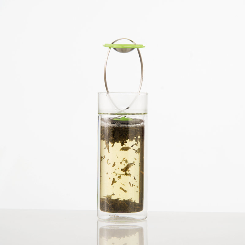 Verre double à double paroi 14 oz teafish press