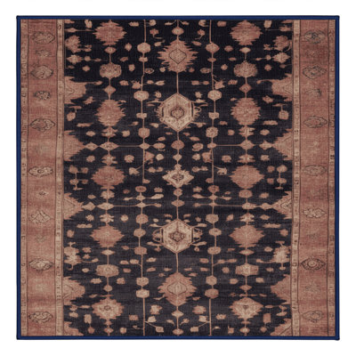 Machine Washable Overdyed Purple Area Rug