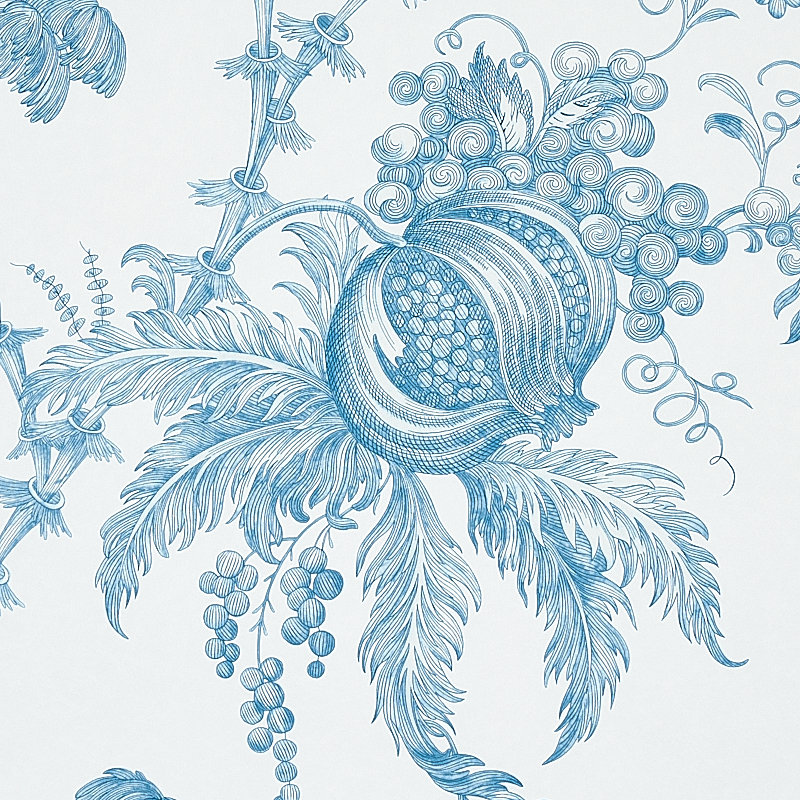Papier peint San Cristobal Toile, Bleu