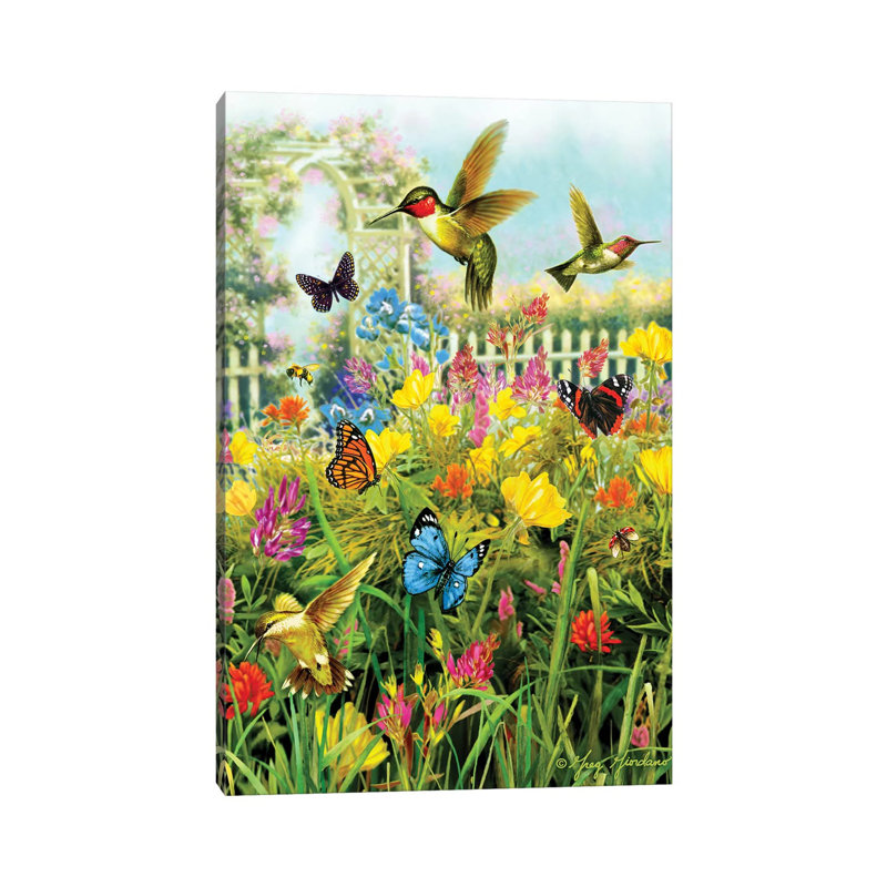 Hummingbirds & Arbor by Greg & Company - Wrapped Canvas Print, 66.04 cm H x 45.72 cm W x 1.91 cm D