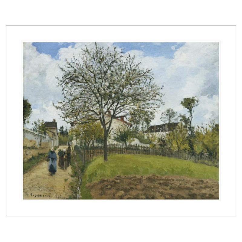 «Landscape in Louveciennes» par Camille Pissarro, impression giclée sur cadre, H 33,5 po x l 39,92 po