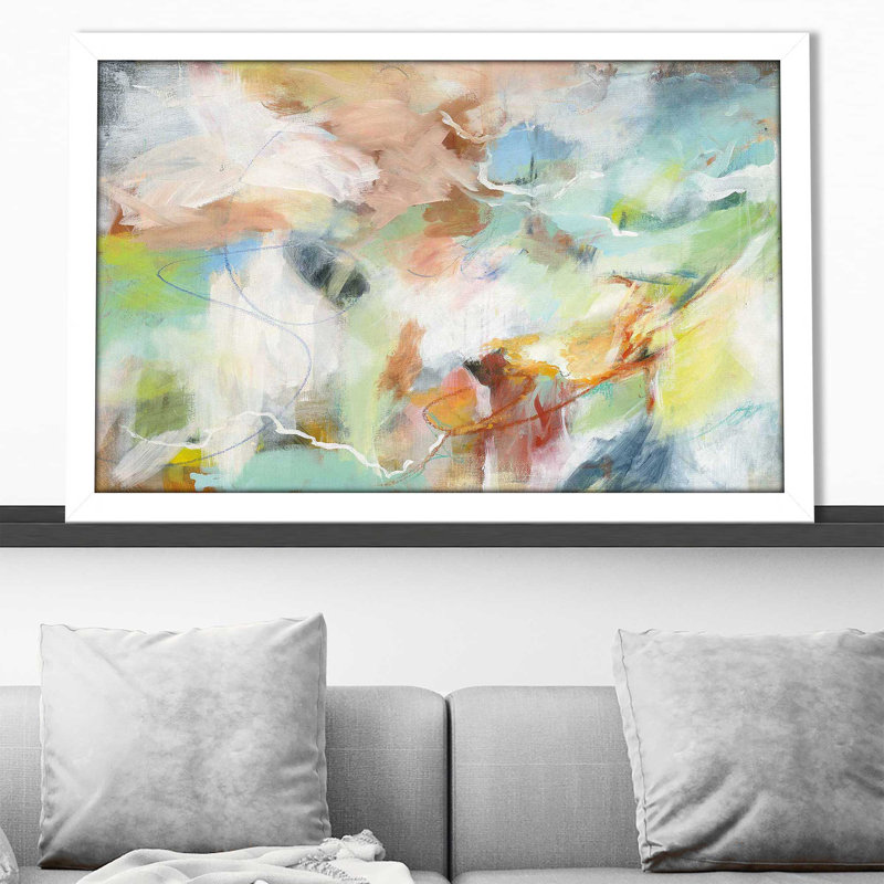Possibilités - Peinture, Cadre blanc, H 33,5 po x l 49,5 po x P 1 po