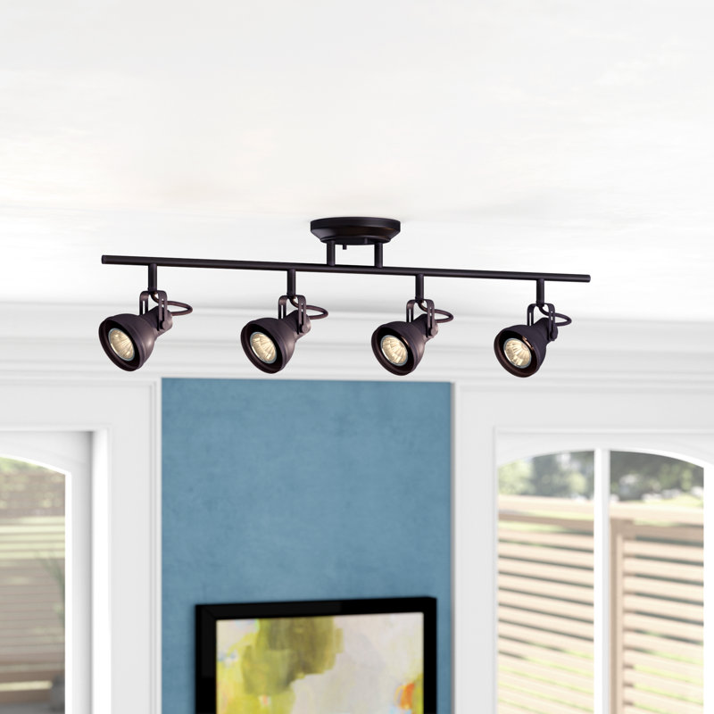 Fedler 29'' 4 -Light Fixed Track Track Kit with Dimmable and Adjustable Head, Oil Rubbed Bronze