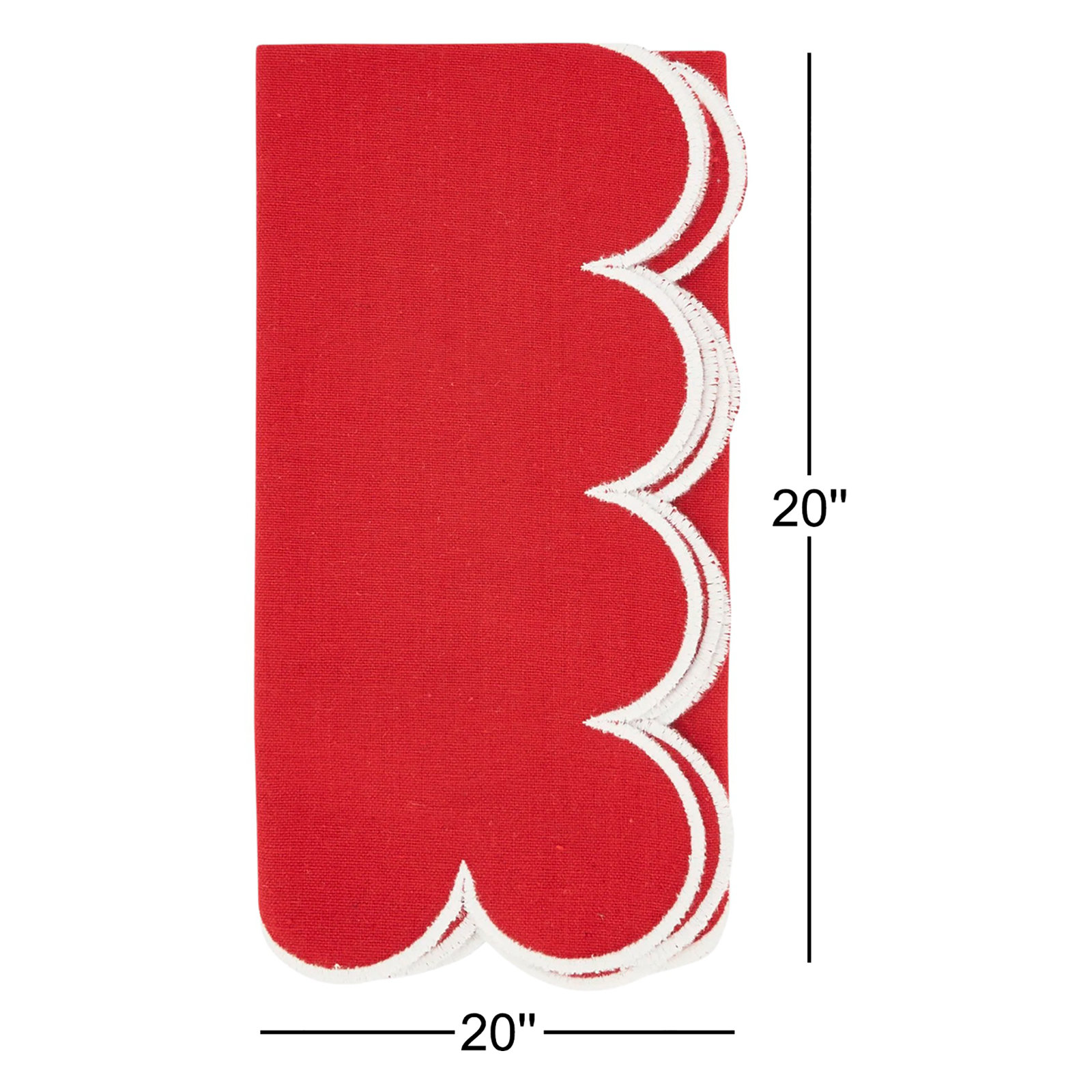 Paddock Rectangle Napkin, Red