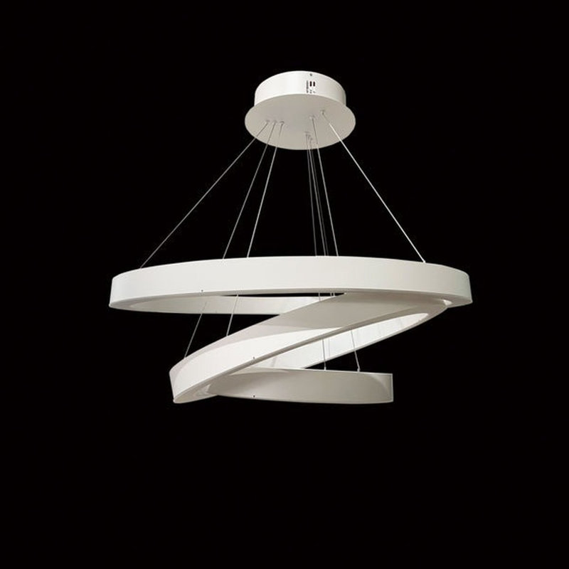 Lustre rond à DEL Arhiana, H 84 po x l 61 po x P 61 po