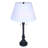 Deylani 2 Light Table Lamp With Oil Rubbed Bronze Finish And White Shade