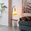 156.5cm Polished Torchiere Floor Lamp with USB and Outlet