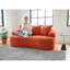 Coussins à ressorts ensachés rouge orangé 65,56 po, 3 coussins décoratifs, idéal pour les petits salons avec canapé en velours côtelé, sans assemblage, sièges moelleux