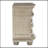 Silver Finish European Design 1Pc Nightstand W Top Traditional Bedroom Furniture