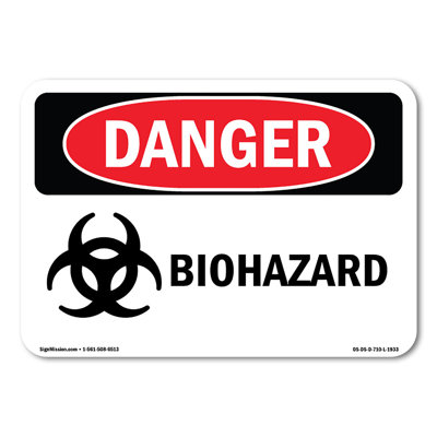 Biohazard Decal 7" X 5"