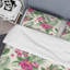 Ensemble de housse de couette en microfibre rose / vert / ivoire 3 pièces