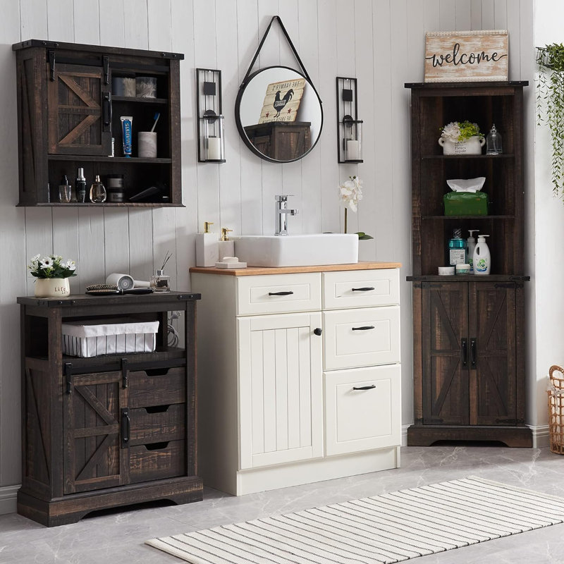 Armoire à linge autoportante Desmir, Brun