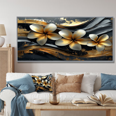 Golden River Of Plumeria Blossom I - décoration murale Plumeria