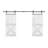 Calhome 84 in. H Barn Door with Barn Door Hardware-53905930-53905934