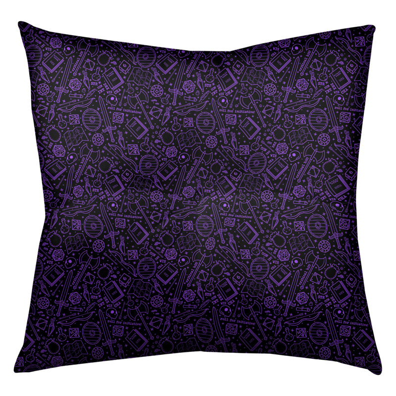 Coussin de sol carré Katelyn Elizabeth, 26 po x 26 po, Noir / mauve