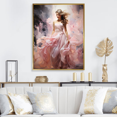 Encre rose, glamour, mode femme