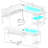 Toria 55'' L Shaped Desk with Storage, Power Outlets and LED Strip-1009472098