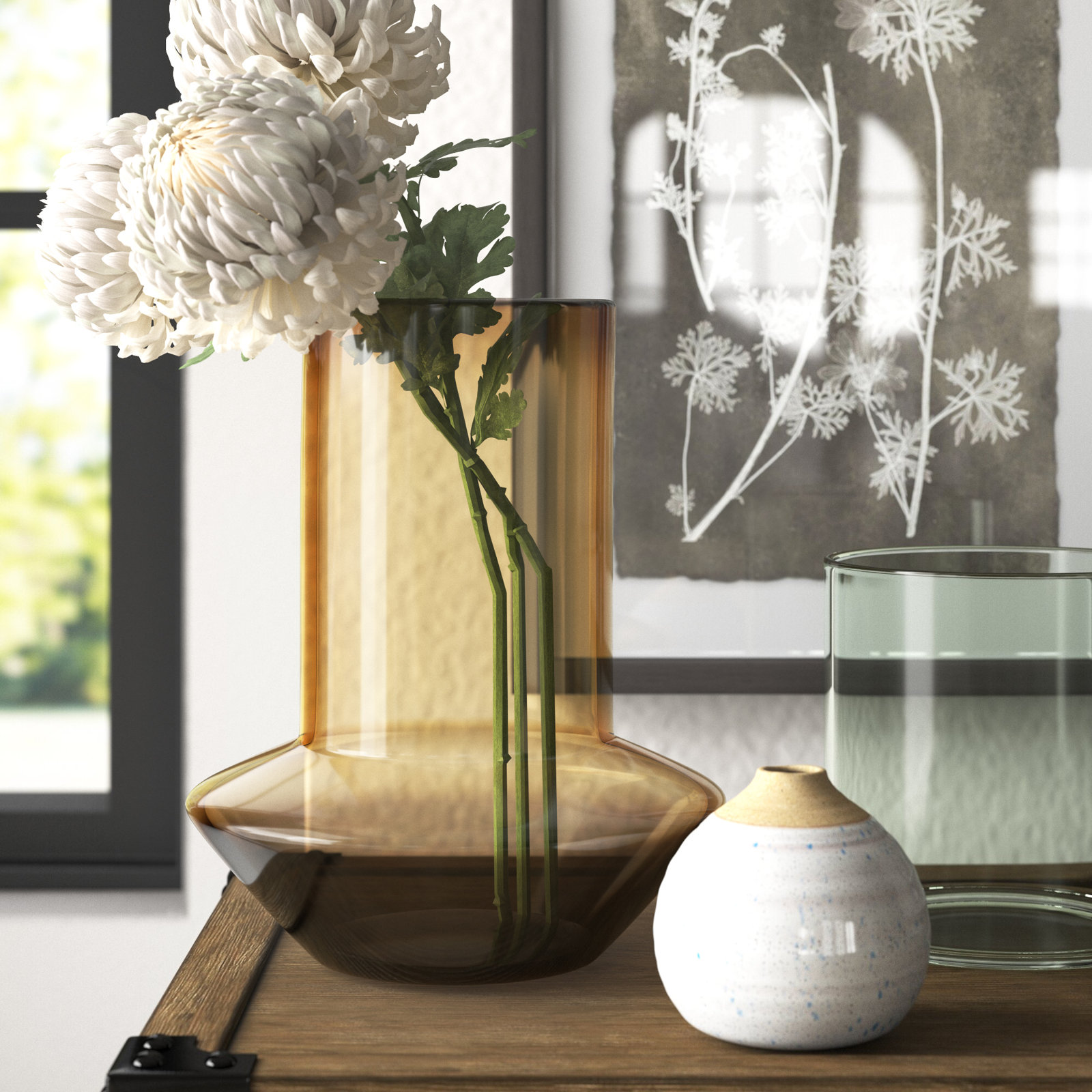 Willis Table Vase, 9.7" H x 8.3" W x 8.3" D