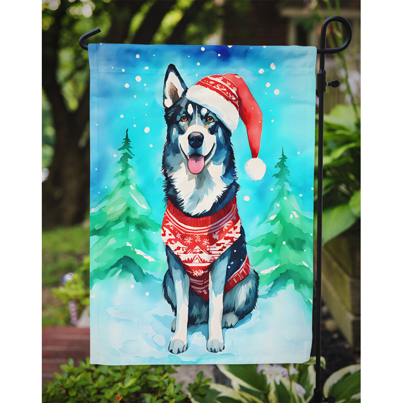 Polyester double face Noël, H 15,5 po x l 11,25 po