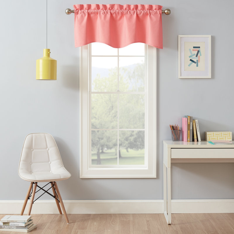 Kendall Scalloped Window Valance, Coral