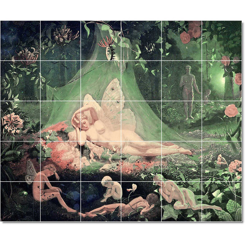 Carreau de peinture murale 25,5 po x 21,25 po 4,25 po x 4,25 po, John Simmons Mythology W22705