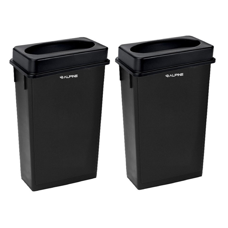 Plastic Swing Top Trash Can Sets - 23 Gallons