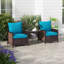 Coussins de chaise d'extérieur avec dossier pour meubles de jardin, vert