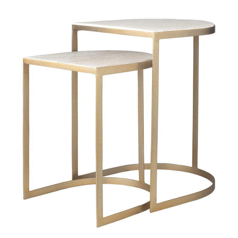 Uttermost Lindon Travertine Nesting Tables Set/2