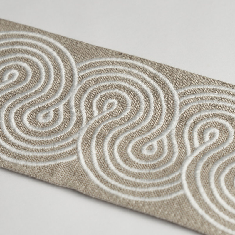 Giraldi Embroidered Trim, Linen