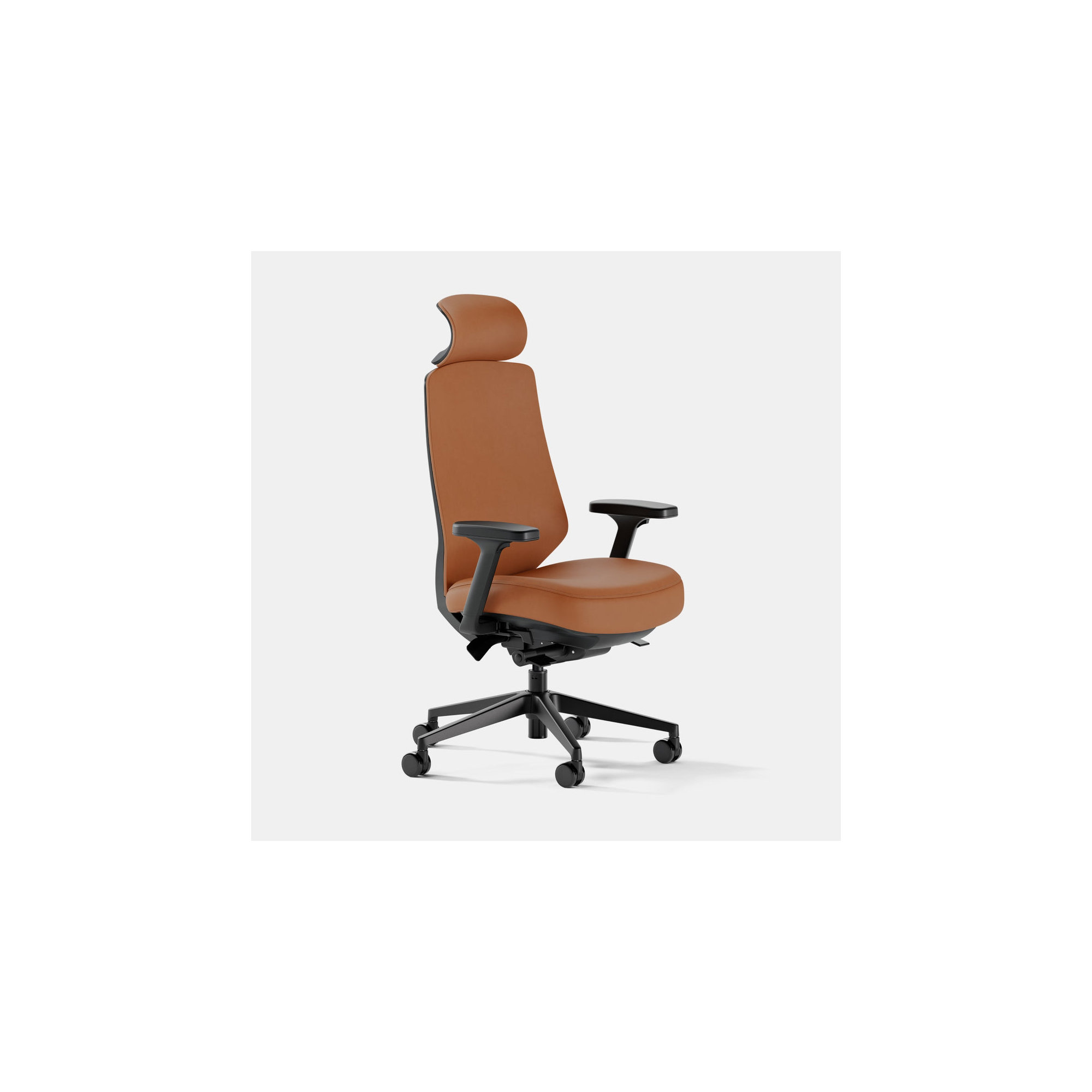 Ergonomic Chair Pro Headrest - Vegan Leather, Black/Canyon