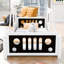 Lit plateforme en bois avec roulettes-425367759