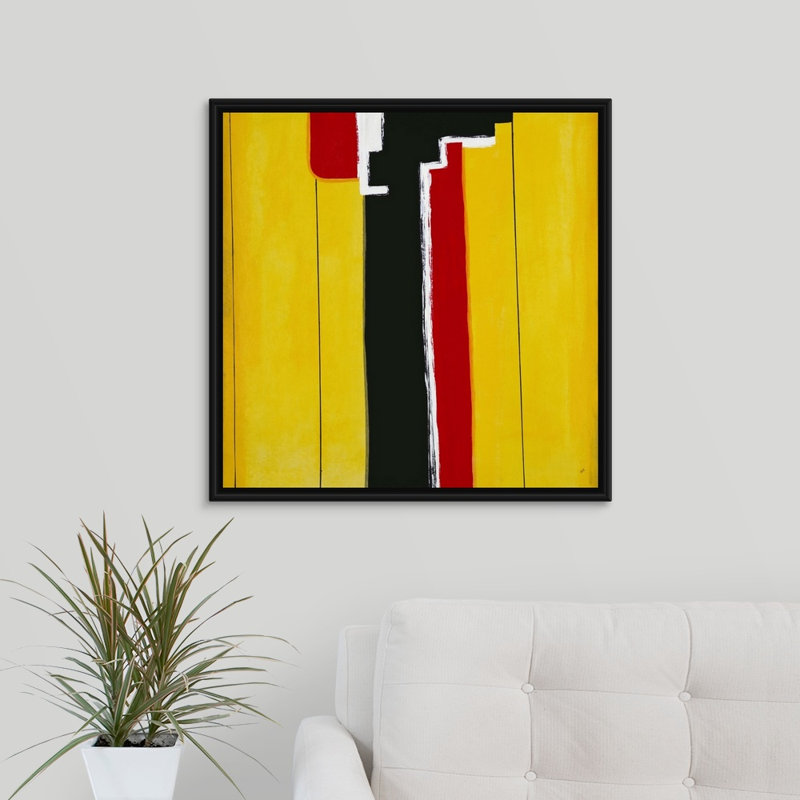 « the big top », peinture sur toile, H 25,7 po x l 25,7 po x P 1,75 po, Cadre flottant noir