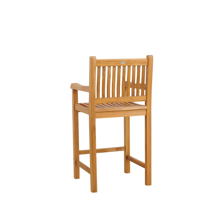 Elzas Outdoor Teak Bar Stool