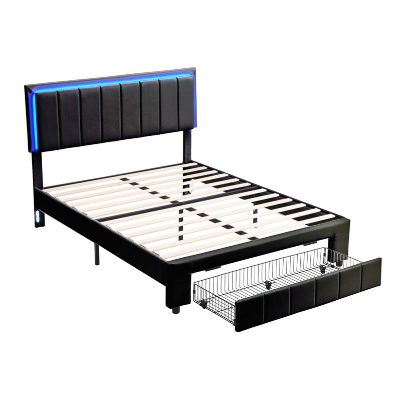 Ensemble de chambre à coucher 3 pièces Coletti, Noir