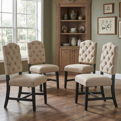 Ensemble de chaises de salle à manger et de salon de style rétro avec chaises rembourrées