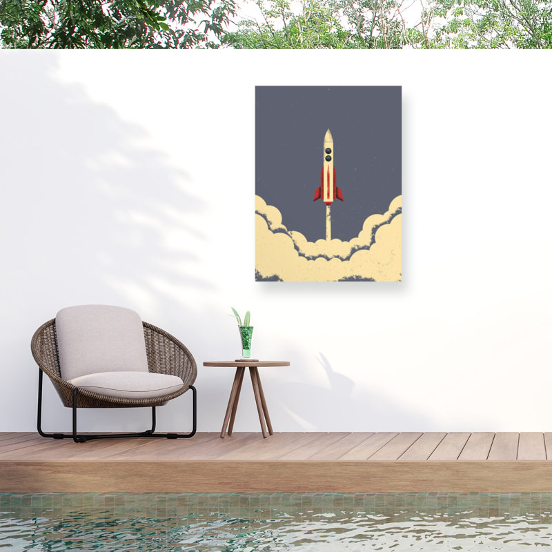 Vision Grasp Art Rocket Outdoor  Canvas, H 14 po x l 19 po
