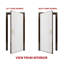 Deux portes d'entrée extérieures pré-montées en métal gris acier inoxydable-59180938
