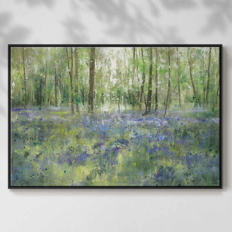 Imprimé LAVENDER HILL, H 37 po x l 25 po x P 2 po, Toile encadrée noire