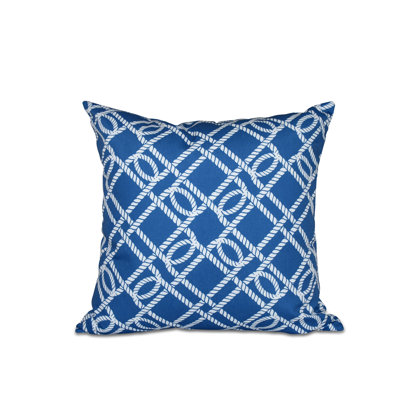 Nautical Nights Know The Ropes Square Pillow Cover and Insert