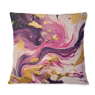 Coussin violet et rose