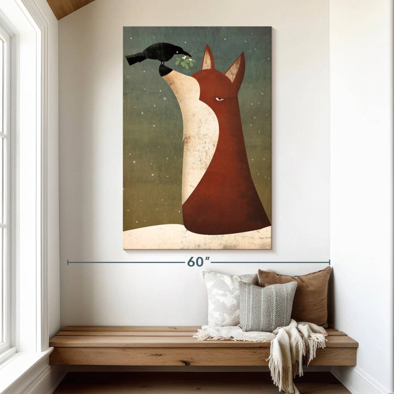 Brampt Fox And Mistletoe, 51" H x 34" W