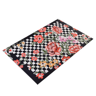 Paillasson durable en PVC antidérapant de 15,7 po x 23,6 po | Matériau 100% PVC, lavable à la machine à 86 ° F | Parfait pour l'intérieur et l'extérieur, facile à nettoyer, élégant et fonctionnel
