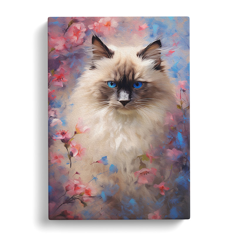 Ragdoll Cat Impressionism - Wrapped Canvas, 76cm H x 50cm W x 3cm D