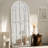 71"×31" Arch Wood Full Length Wall Mirror with Window Pane Frame-1621477862