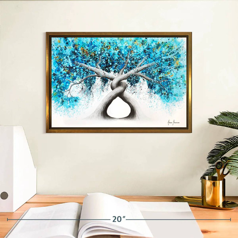 Torsion des arbres récifaux, Cadre flottant doré, 13 po x 9 po
