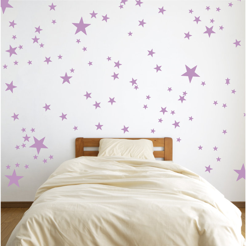 Abstract Non-Wall Damaging Wall Decal, Lilac, 48" H x 55" W x 0.01" D