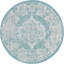 Tapis intérieur / extérieur en polypropylène tissé à la machine oriental bleu / gris-2119747547