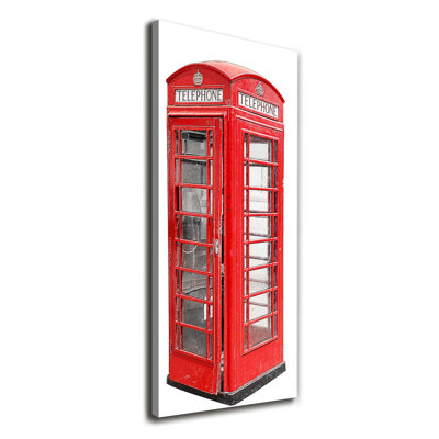 Telephone Booth - Wrapped Canvas Print